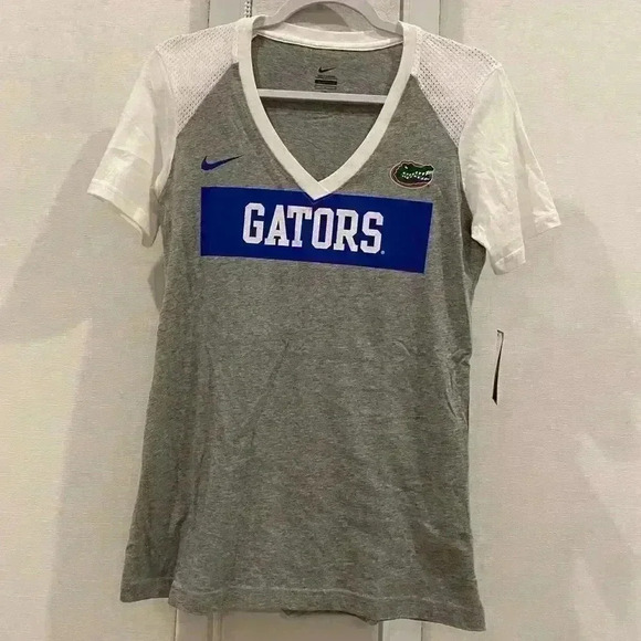NWT NIKE Florida gators gray top with mesh sleeve for ventilation Sz M! - Picture 1 of 5